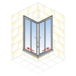 Schulte Eckeinstieg Mit Schiebetüren Sunny 180 Cm X 75-90 Cm Silber Klarglas 11 Schulte Eckeinstieg Mit Schiebetüren Sunny 180 Cm X 75-90 Cm Silber Klarglas -Schulte 4060991070228 2053 AI 01