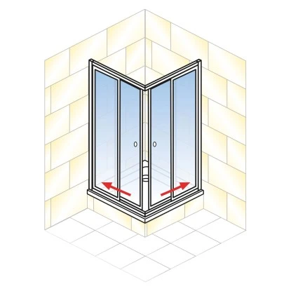 Schulte Eckeinstieg Mit Schiebetüren Sunny 180 Cm X 75-90 Cm Silber Klarglas 5 Schulte Eckeinstieg Mit Schiebetüren Sunny 180 Cm X 75-90 Cm Silber Klarglas – Bild 5
