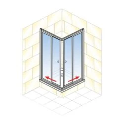 Schulte Eckeinstieg Mit Schiebetüren Sunny 180 Cm X 75-90 Cm Weiß Glasdekor 11 Schulte Eckeinstieg Mit Schiebetüren Sunny 180 Cm X 75-90 Cm Weiß Glasdekor -Schulte 4060991070501 2053 AI 01