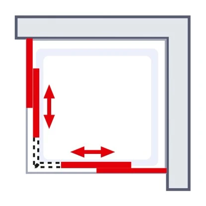 Schulte Eckeinstieg Mit Schiebetüren Sunny 180 Cm X 75-90 Cm Weiß Glasdekor 7 Schulte Eckeinstieg Mit Schiebetüren Sunny 180 Cm X 75-90 Cm Weiß Glasdekor – Bild 7