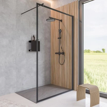 Schulte Walk In Frontteil Alexa Style 2.0 Dekor Frame Mattschwarz 200 X 100 Cm 1 Schulte Walk In Frontteil Alexa Style 2.0 Dekor Frame Mattschwarz 200 X 100 Cm