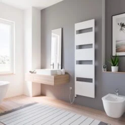 Schulte Badheizkörper Turin Steckerfertig Heizstab 5 L Alpinweiß 170,3 X 50,5 Cm