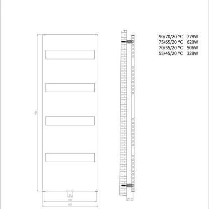 Schulte Badheizkörper Turin Steckerfertig Heizstab 5 R Alpinweiß 170,3 X 60,5 Cm 2 Schulte Badheizkörper Turin Steckerfertig Heizstab 5 R Alpinweiß 170,3 X 60,5 Cm – Bild 2