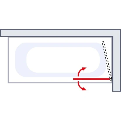 Schulte Badewannenfaltwand Komfort 1-tlg. Dekor Frame Mattschwarz 140 Cm X 80 Cm 4 Schulte Badewannenfaltwand Komfort 1-tlg. Dekor Frame Mattschwarz 140 Cm X 80 Cm – Bild 4