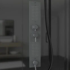 Schulte ExpressPlus Komplettdusche-Schiebetür Bali Mattschwarz 215 Cm X 115 Cm 21 Schulte ExpressPlus Komplettdusche-Schiebetür Bali Mattschwarz 215 Cm X 115 Cm -Schulte 4060991074998 2053 CU 10