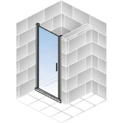 Schulte Youngline Drehtür Für Nische Chromoptik Dekor Cubic -Schulte 439638 4081 2