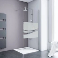 Schulte Duschwand Walk In Alexa Style 2.0 Chromoptik Dekor Liane 100 Cm