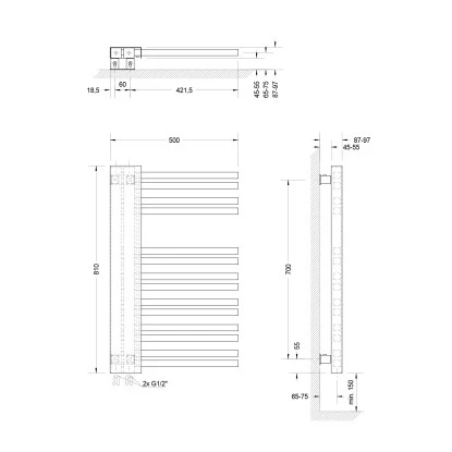 Schulte Design-Heizkörper Bologna 81 Cm X 50 Cm Anthrazit Version Links 2 Schulte Design-Heizkörper Bologna 81 Cm X 50 Cm Anthrazit Version Links – Bild 2