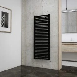 Schulte Design-Heizkörper Miami Mit Anschluss Von Unten 754 W Pearl Schwarz