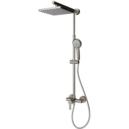 Schulte Duschsystem DuschMaster Rain Classic Eckig Edelstahloptik 1 Schulte Duschsystem DuschMaster Rain Classic Eckig Edelstahloptik