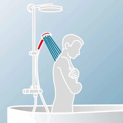 Schulte ExpressPlus Duschsystem White Style Version"Square" Mit Umsteller 7 Schulte ExpressPlus Duschsystem White Style Version"Square" Mit Umsteller – Bild 7