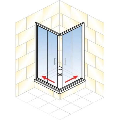 Schulte Eckeinstieg 4-teilig Sunny 80 Cm - 90 Cm X 180 Cm Silber 6 Schulte Eckeinstieg 4-teilig Sunny 80 Cm - 90 Cm X 180 Cm Silber – Bild 6