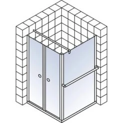 Schulte Garant Pendeltür 90 Cm Echtglas Bella 5 Schulte Garant Pendeltür 90 Cm Echtglas Bella -Schulte 964225 4081 2
