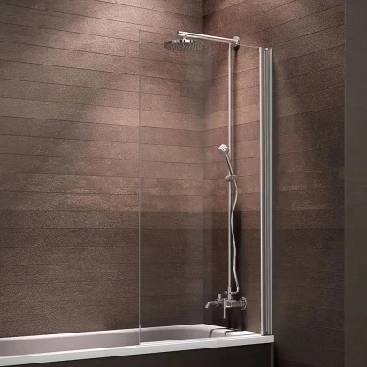 Schulte Badewannenfaltwand Komfort 1-tlg. 69,5 X 130 Cm Ohne Bohren Alu-Natur 1 Schulte Badewannenfaltwand Komfort 1-tlg. 69,5 X 130 Cm Ohne Bohren Alu-Natur