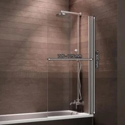 Schulte Badewannenfaltwand Komfort 1-tlg. 69,5 X 130 Cm Ohne Bohren Alu-Natur 7 Schulte Badewannenfaltwand Komfort 1-tlg. 69,5 X 130 Cm Ohne Bohren Alu-Natur -Schulte 984573 2053 3