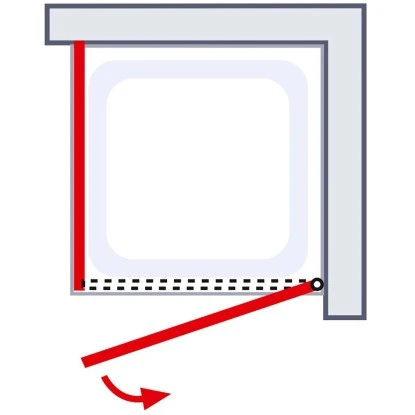 Schulte Sunny Drehtür Mit Verkürzter Seitenwand Echtglas Klar Alpinweiß 8 Schulte Sunny Drehtür Mit Verkürzter Seitenwand Echtglas Klar Alpinweiß – Bild 8